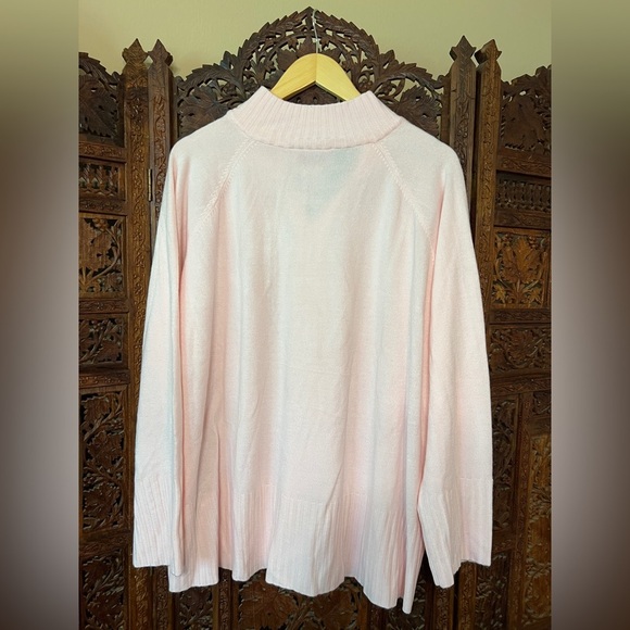 Quacker Factory Soft Pink Zip-Up Sweater - Picture 5 of 10